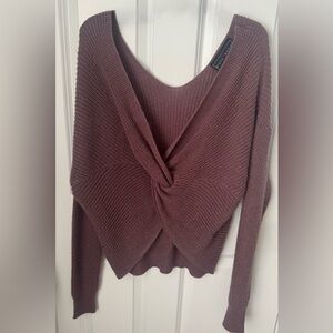 Polly & Esther Plum twist sweater |L|